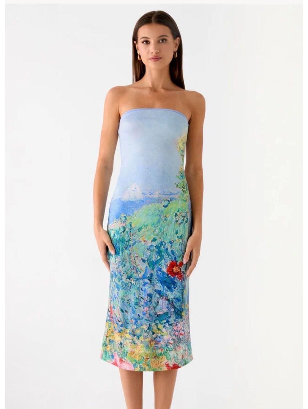 PEPPERMAYO NWT STRAPLESS MIDI DRESS